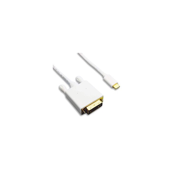 Cable Wholesale USB-C video cable, USB-C device to DVI display, 6 foot, white 10U2-35006 - main